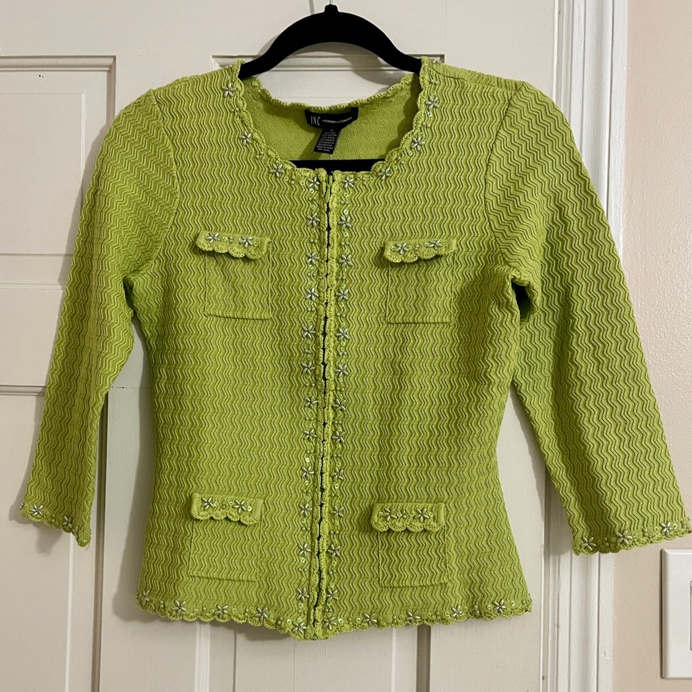 INC International Concepts Women's Green Sweater - Picture 2 of 7